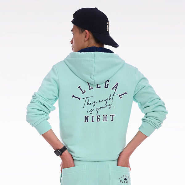 Illegal Night Bluza Miętowa Zapinana Na Suwak "Bull"