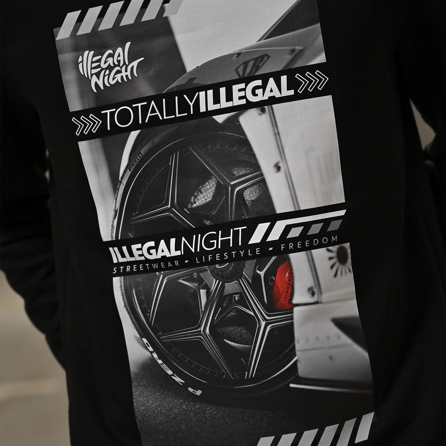 Illegal Night Bluza Czarna "Illegal Cars"
