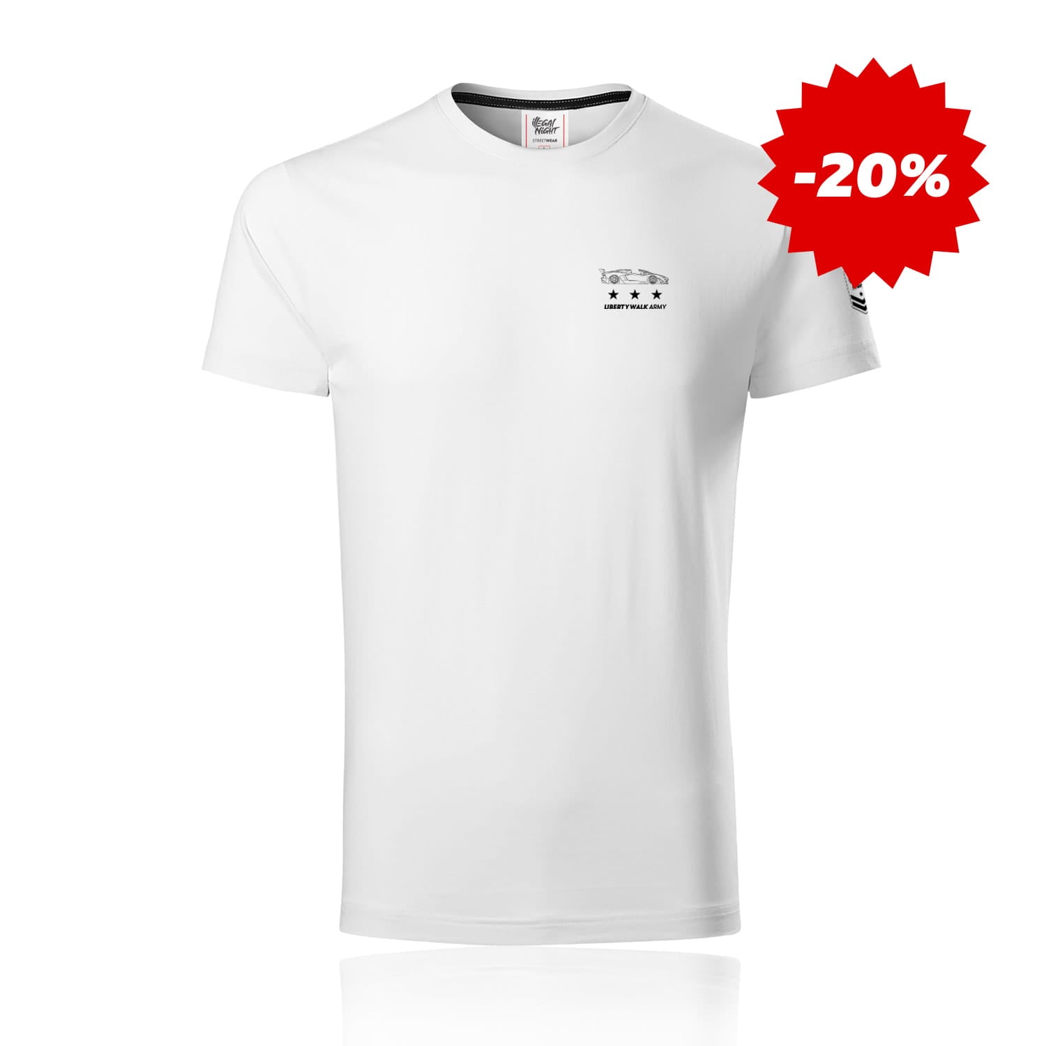 T-shirt  Illegal Night Machine White