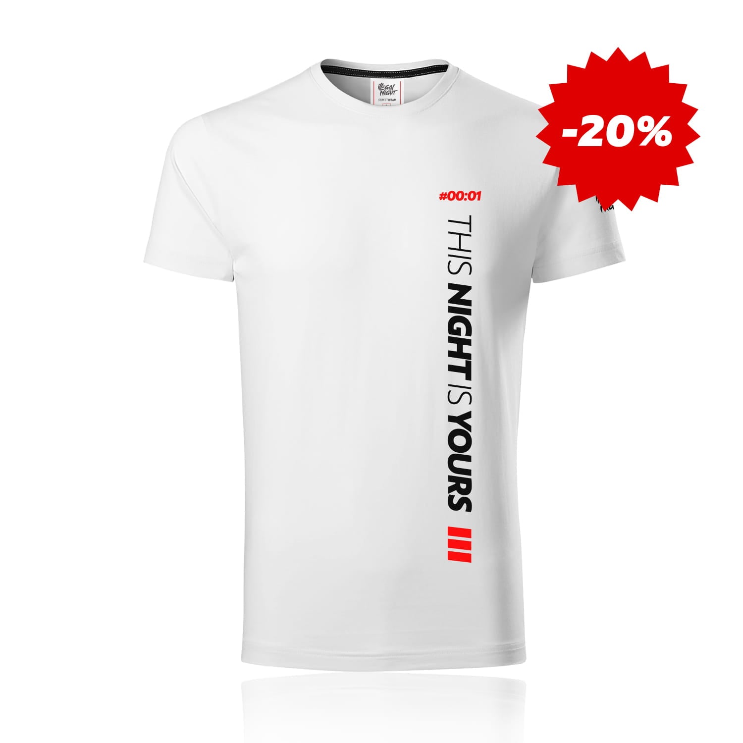 T-shirt This Night Is Yours 00:01 White