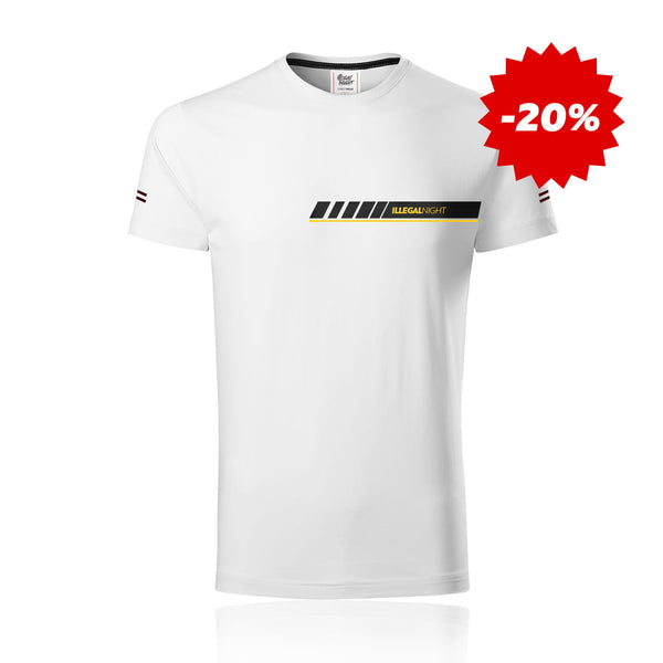 T-shirt Yellow Trace Illegal - wersja limitowana - white