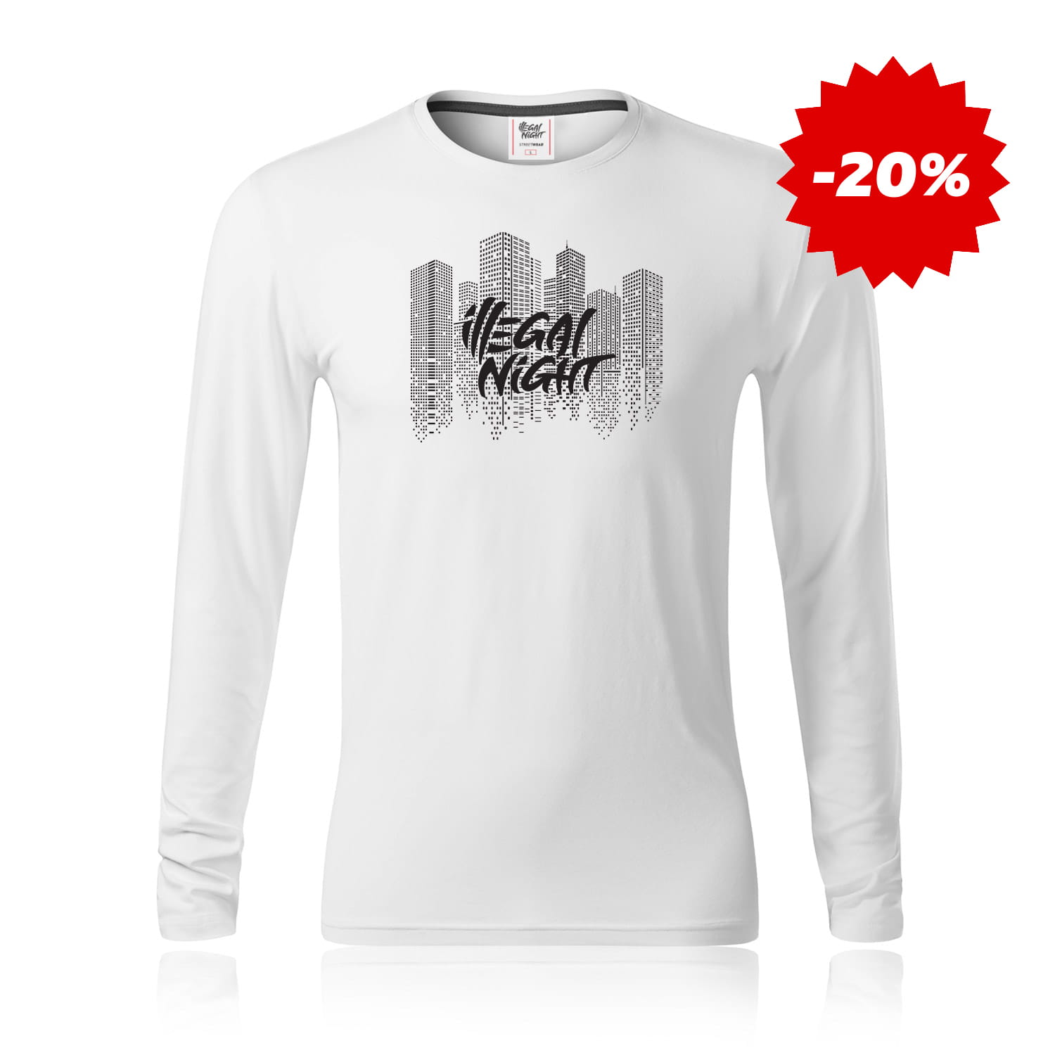 T-shirt  BraveMan Night City White