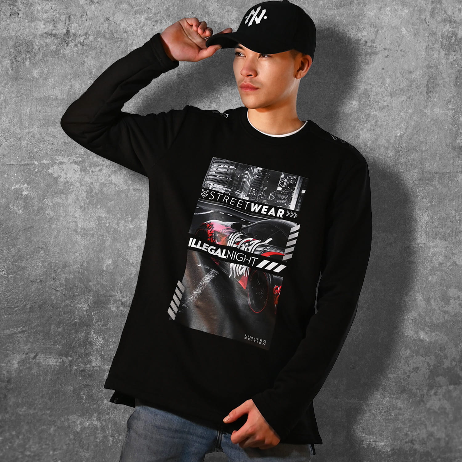 Illegal Night Bluza Czarna "Illegal Cars 2"