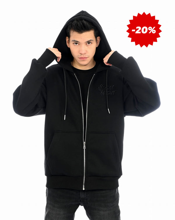 Bluza  Zip Premium Haft 3D Black