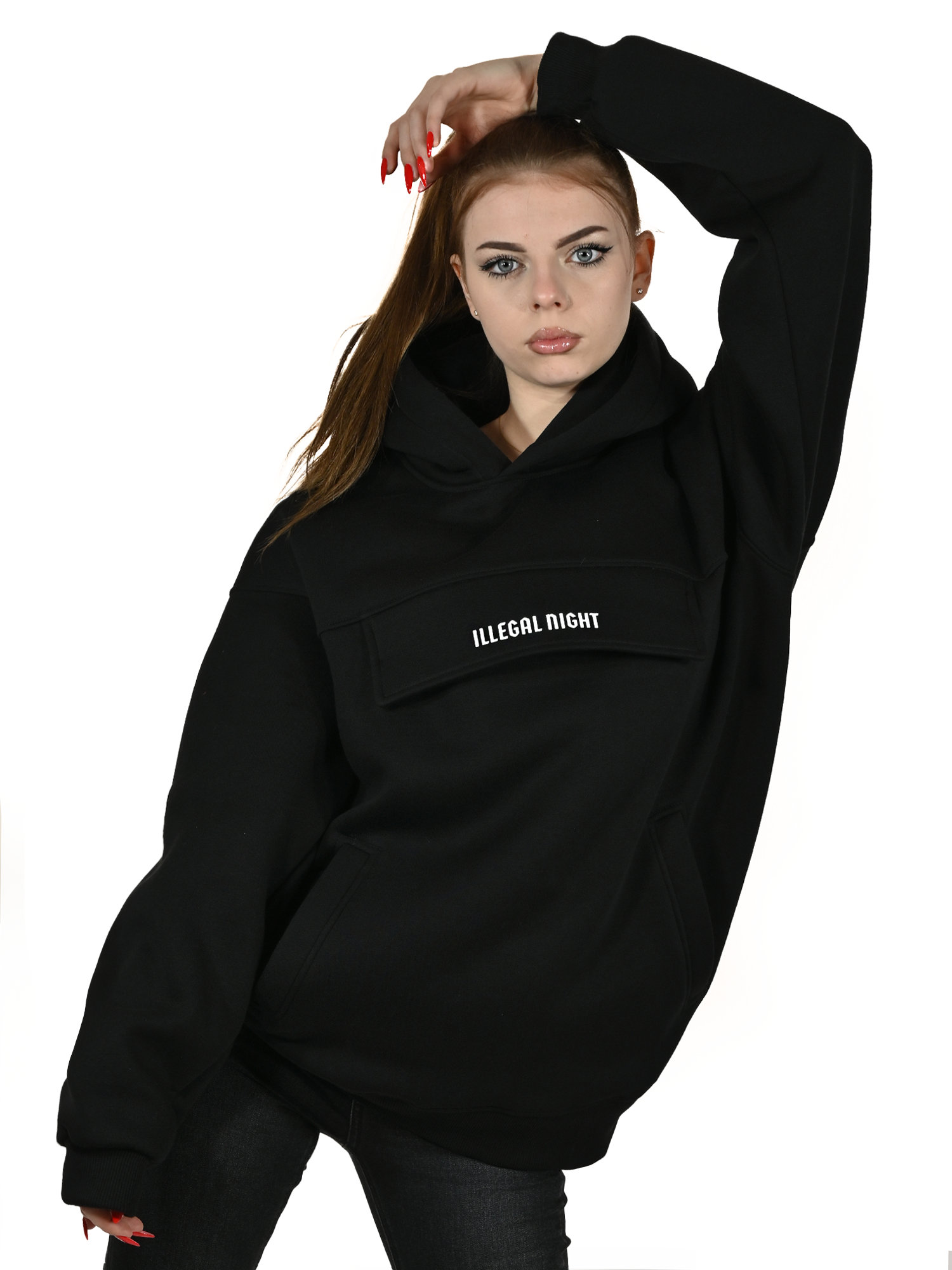 Bluza Illegal Night "OVERSIZE" BLACK