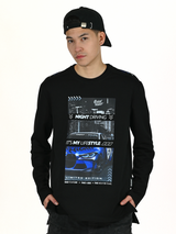 Illegal Night Bluza Czarna "Illegal Cars 3"