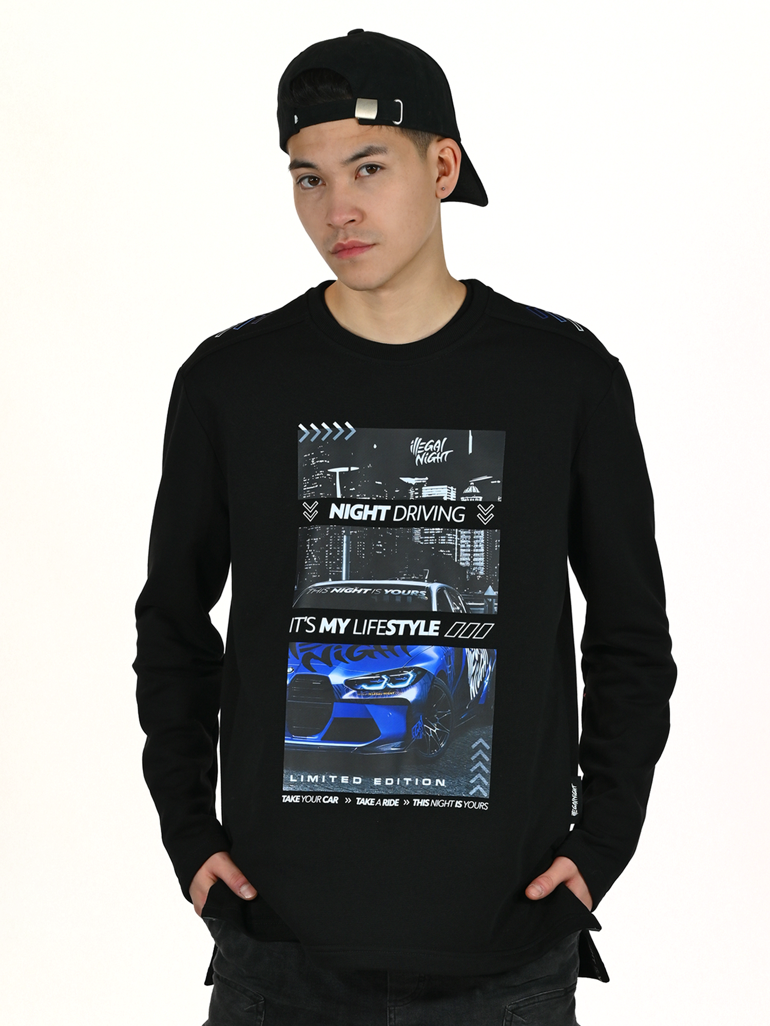Illegal Night Bluza Czarna "Illegal Cars 3"
