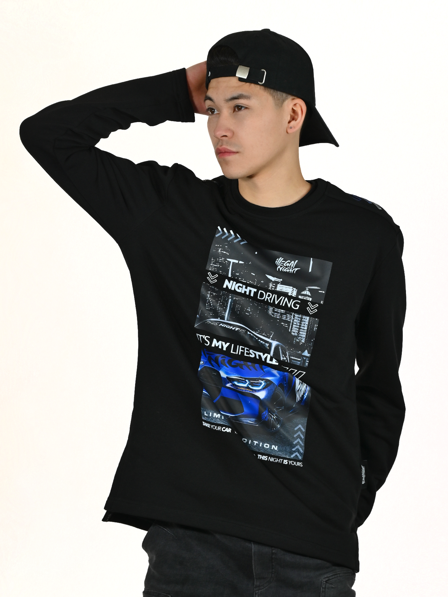 Illegal Night Bluza Czarna "Illegal Cars 3"