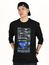 Illegal Night Bluza Czarna "Illegal Cars 3"
