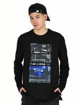 Illegal Night Bluza Czarna "Illegal Cars 3"