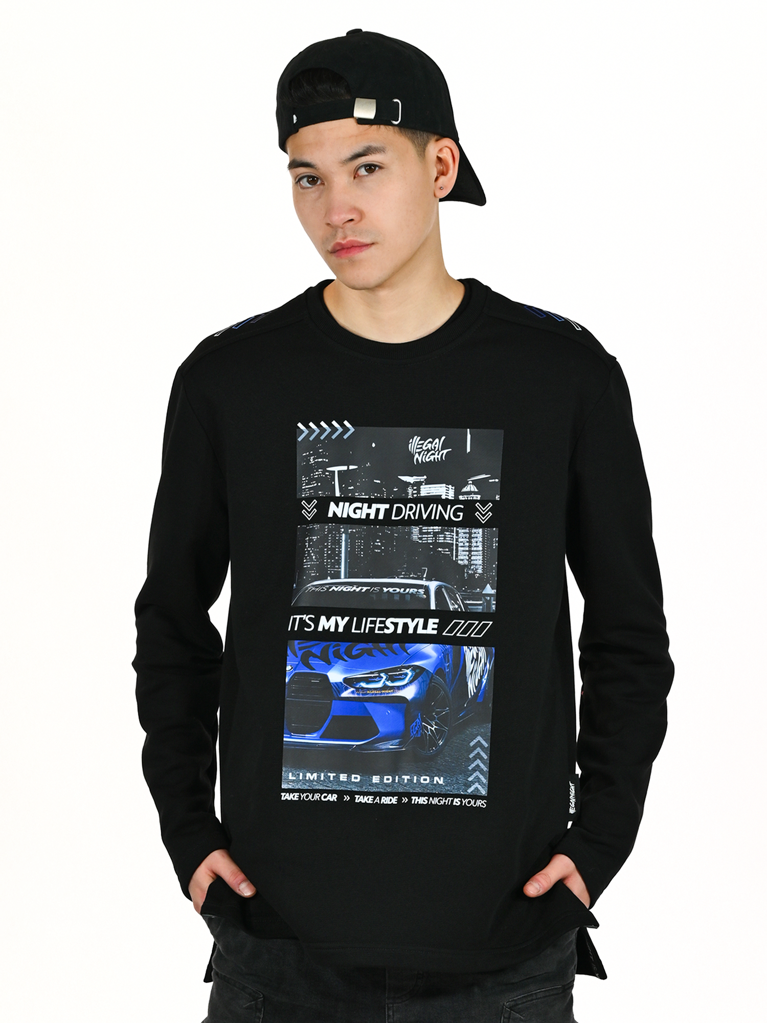 Illegal Night Bluza Czarna "Illegal Cars 3"