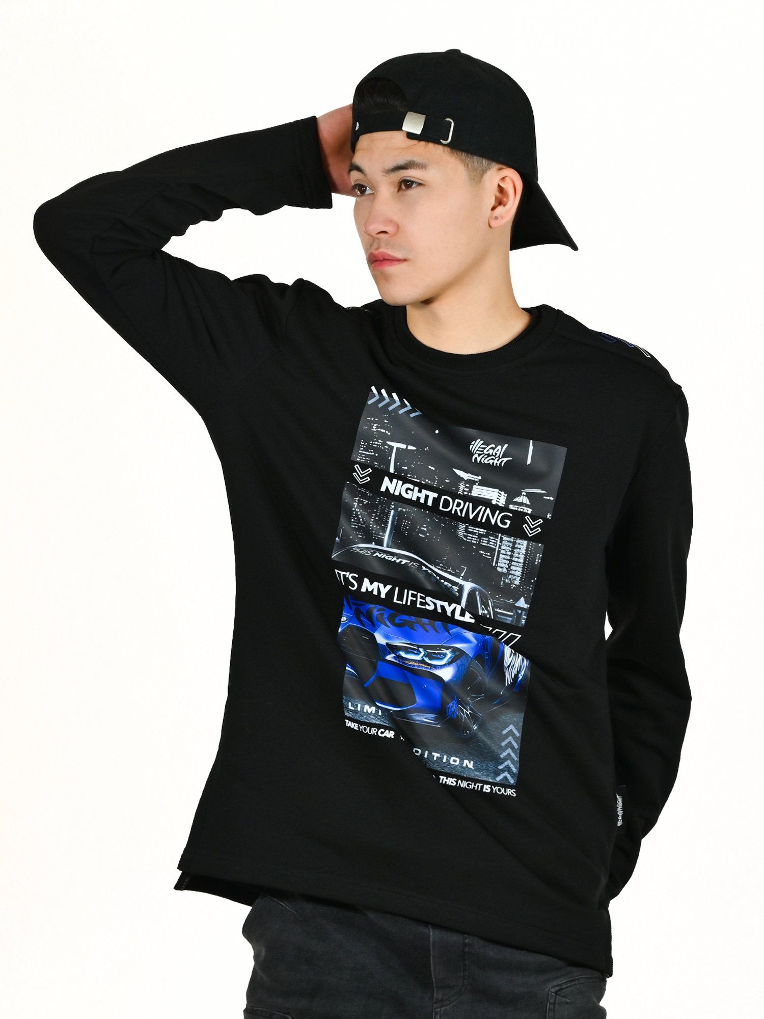 Illegal Night Bluza Czarna "Illegal Cars 3"