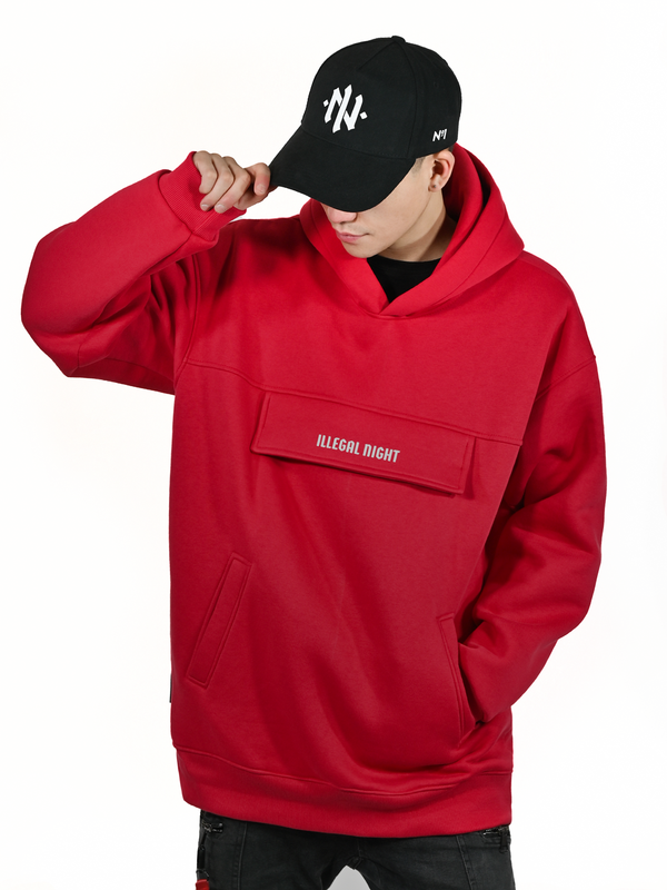 Bluza Illegal Night "OVERSIZE" RED