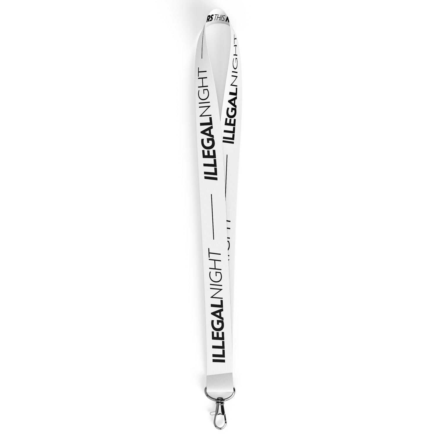 Smycz długa Illegal Night - White&Black name
