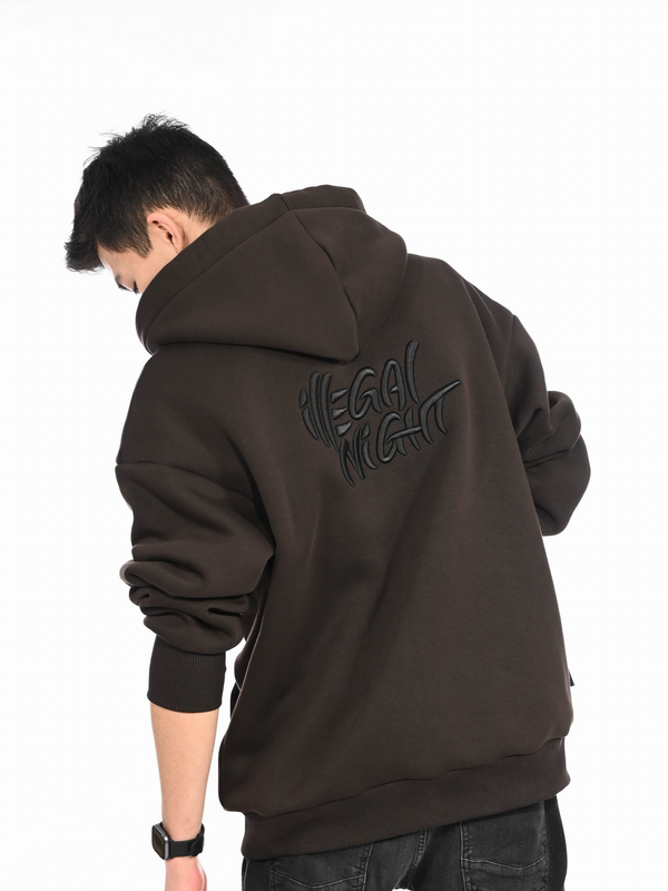 Bluza Zip Premium Haft 3D Brown