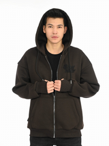 Bluza Zip Premium Haft 3D Brown