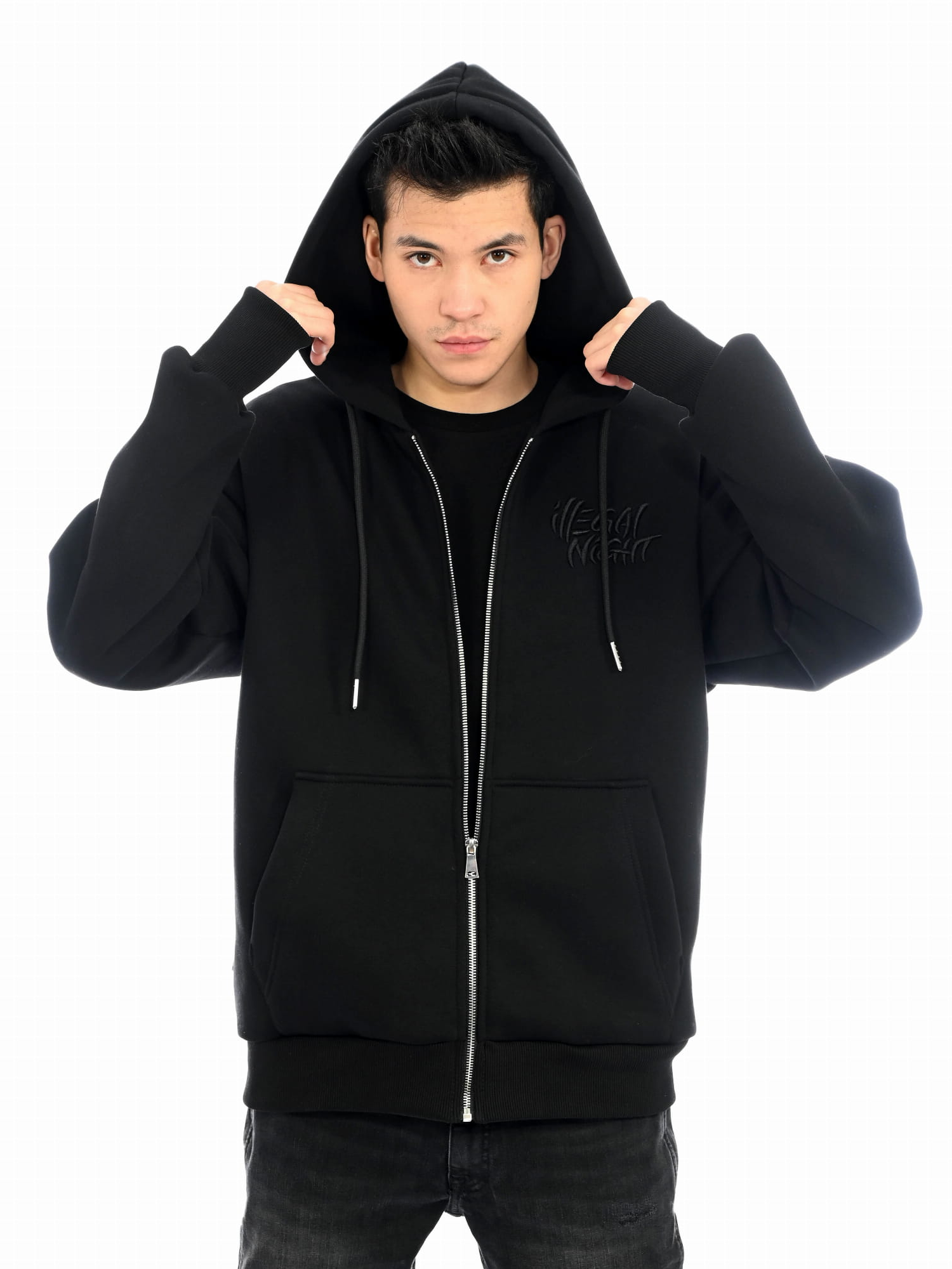 Bluza  Zip Premium Haft 3D Black