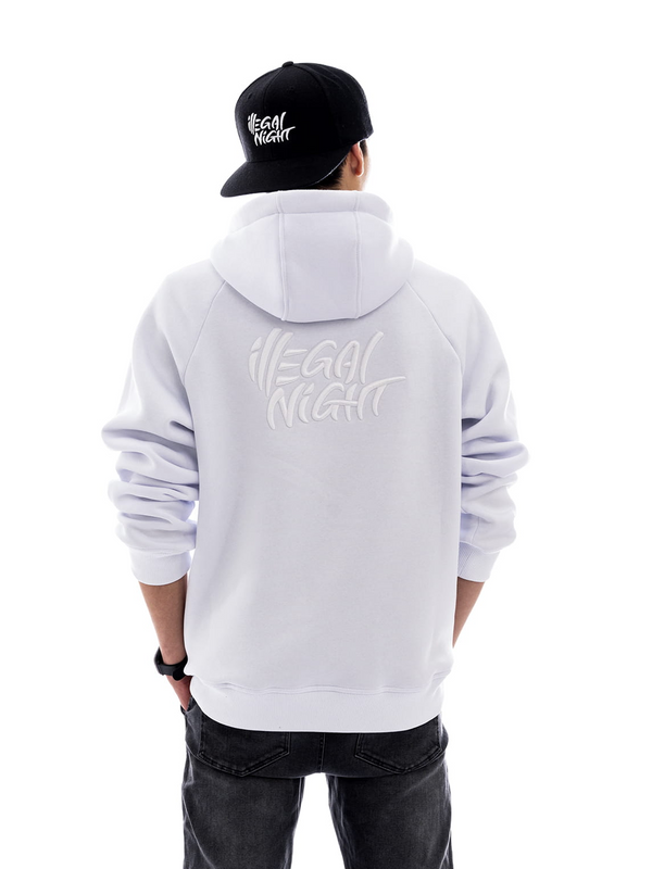 Bluza Illegal Night Classic 3D White & White
