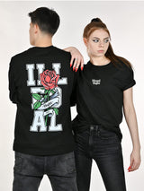 T-SHIRT ROSE CZARNY