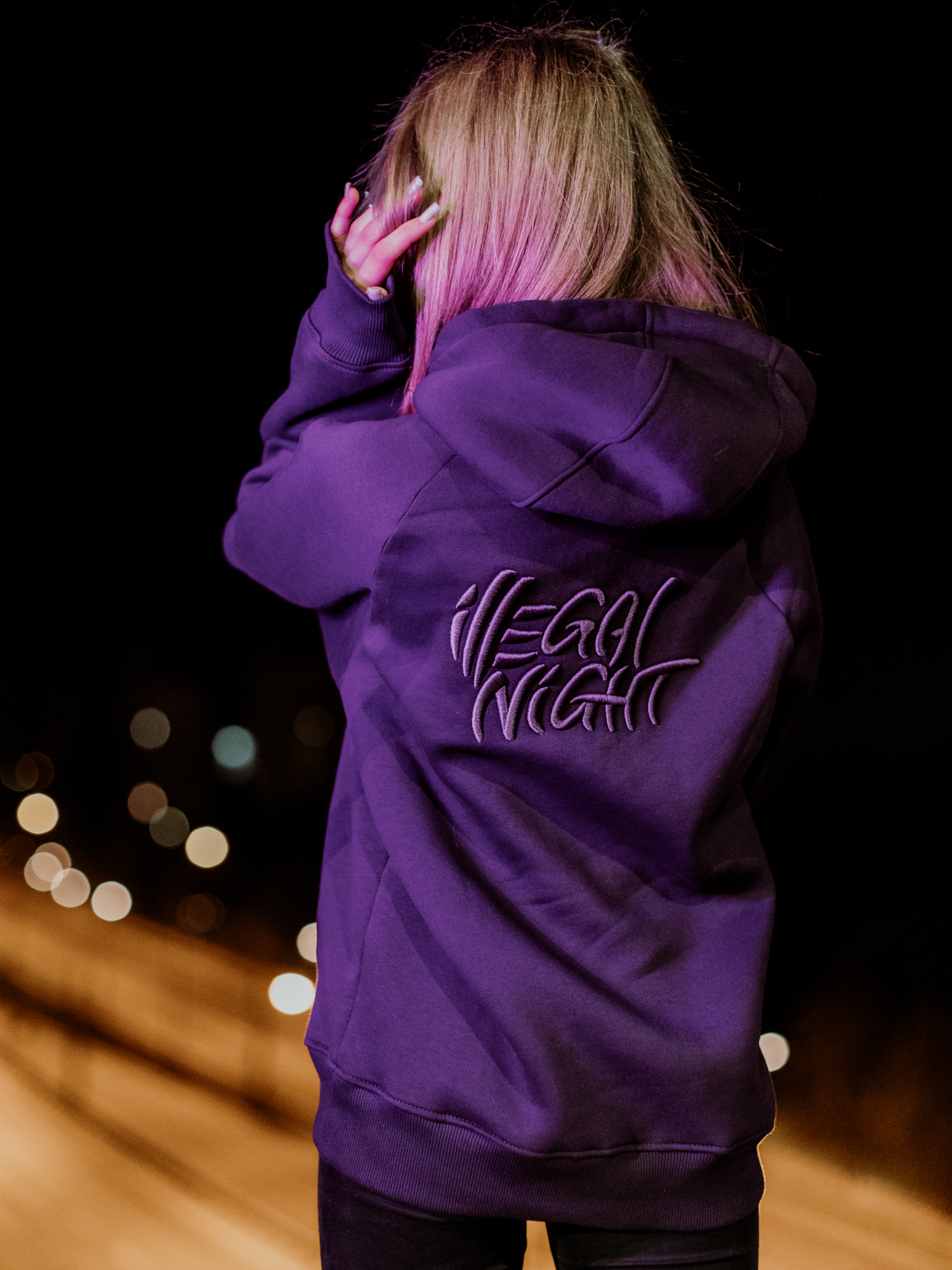 Bluza Illegal Night Exclusive Classic 3D Haft UniSex Violet