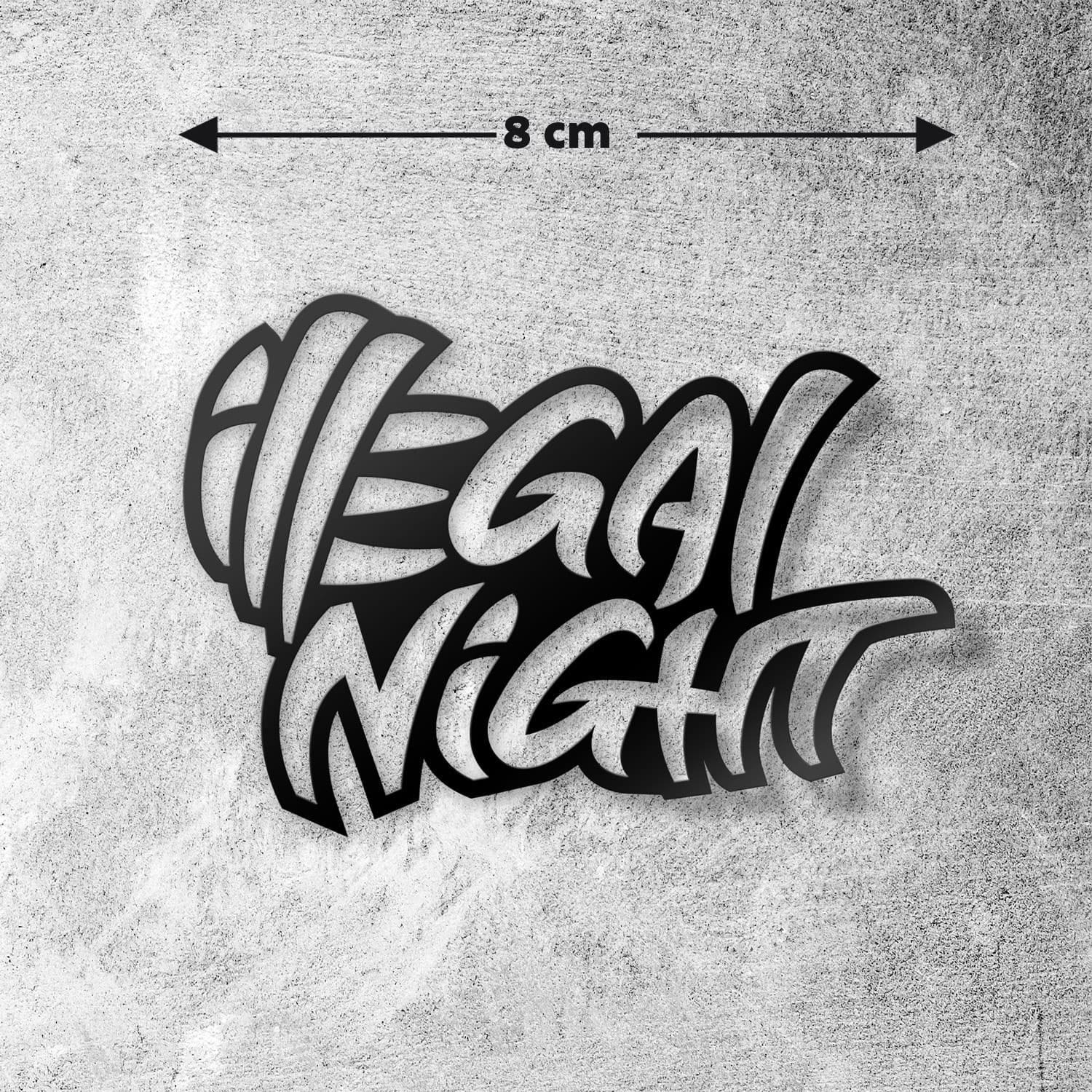 Wlepa Black Transparent 8 cm