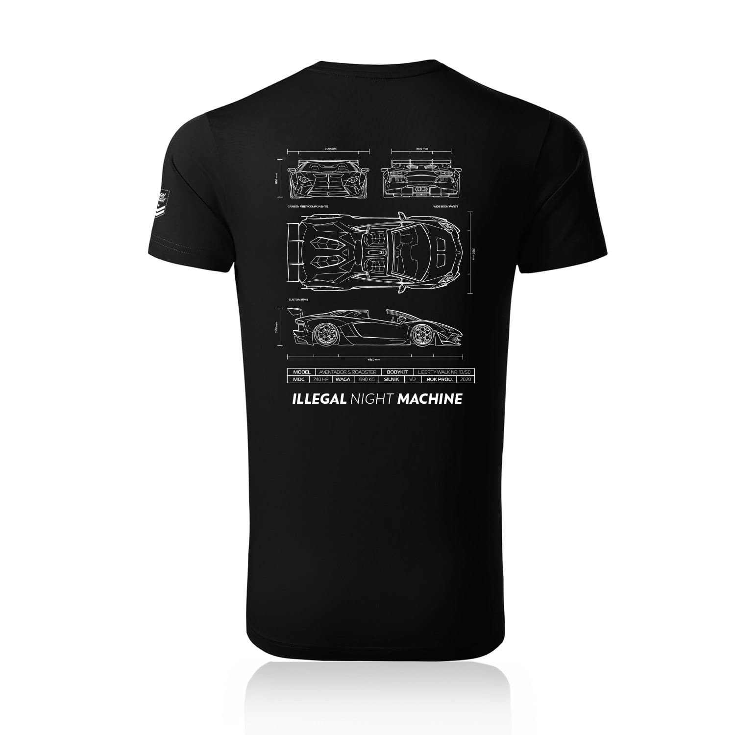 T-shirt  Illegal Night Machine Black