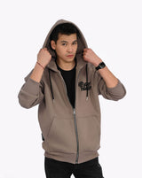 Bluza Zip Premium Haft 3D Beige
