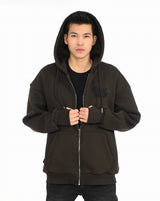 Bluza Zip Premium Haft 3D Brown